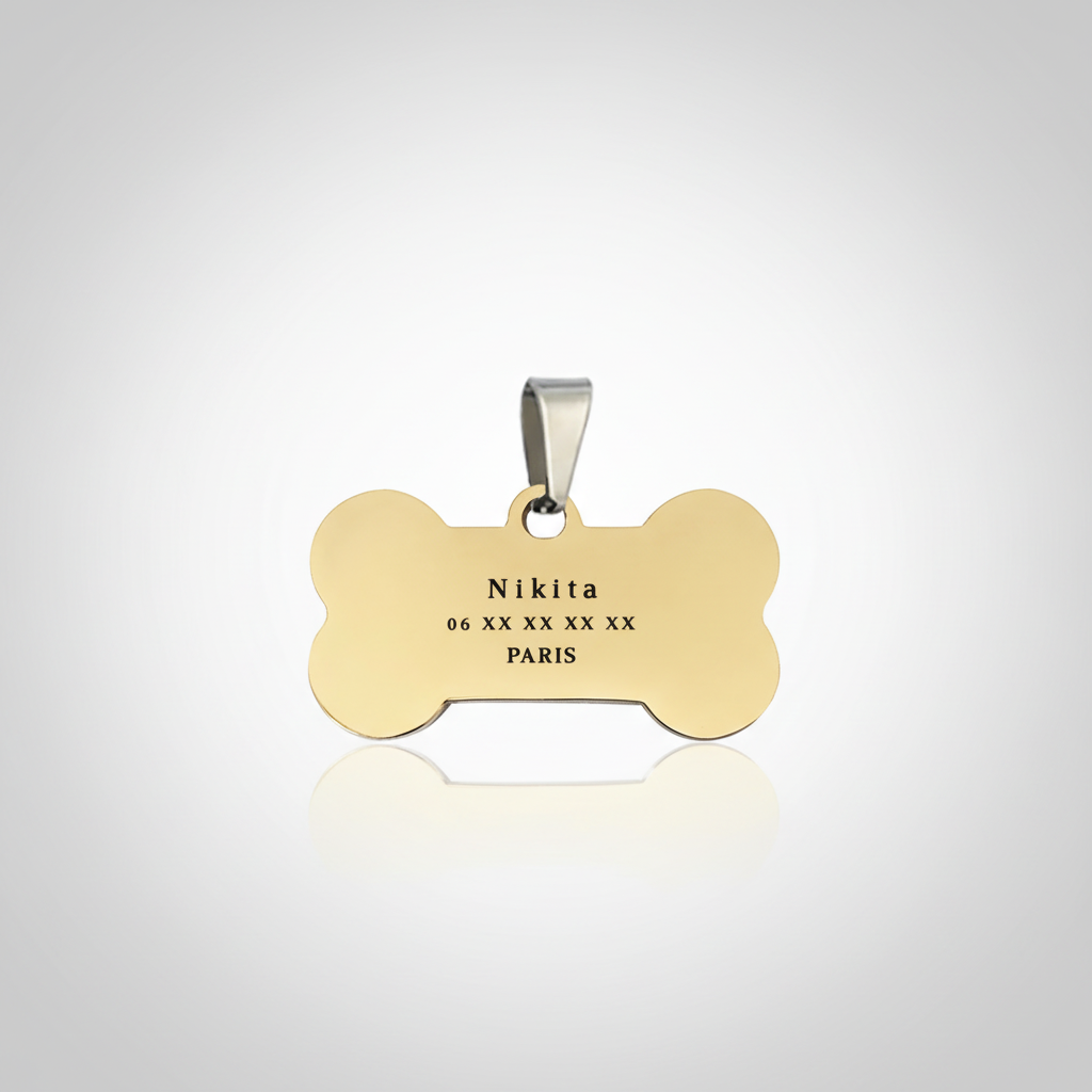Médaille pour Chien – Pet ID Personnalisable avec Gravure