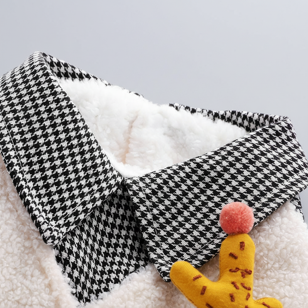 Zoom sur le tissu intérieur du manteau Canelli, confort et chaleur