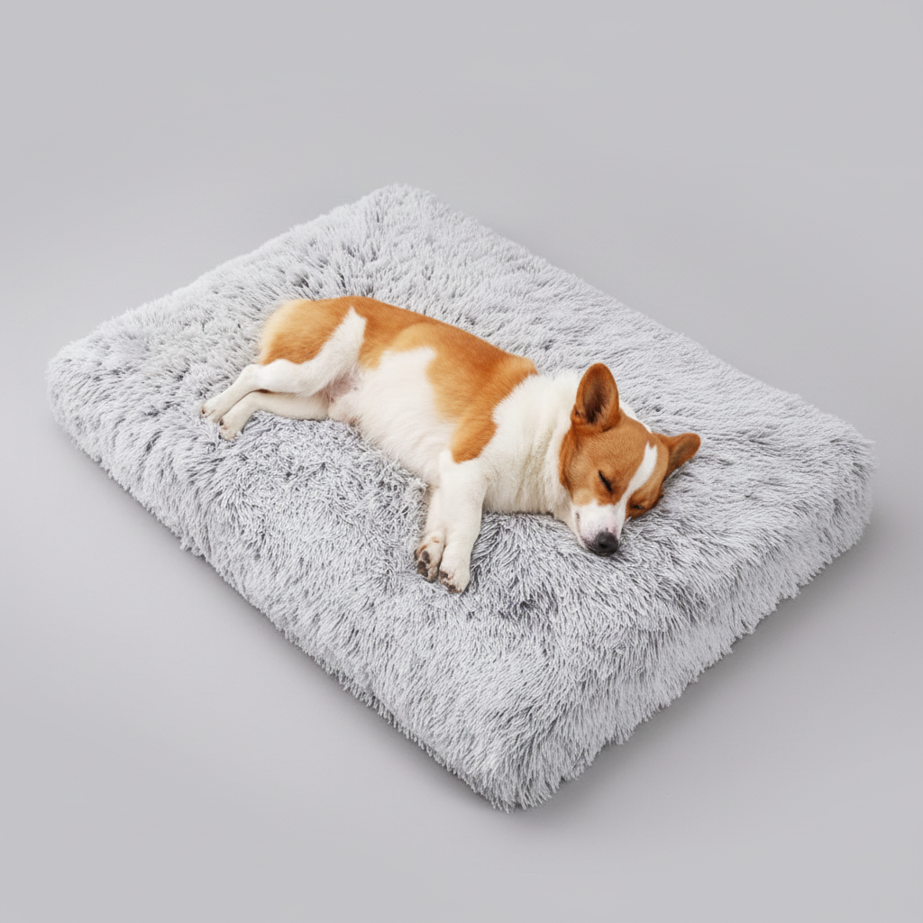 Panier pour chien ou chat, en tissu doux à mémoire de forme