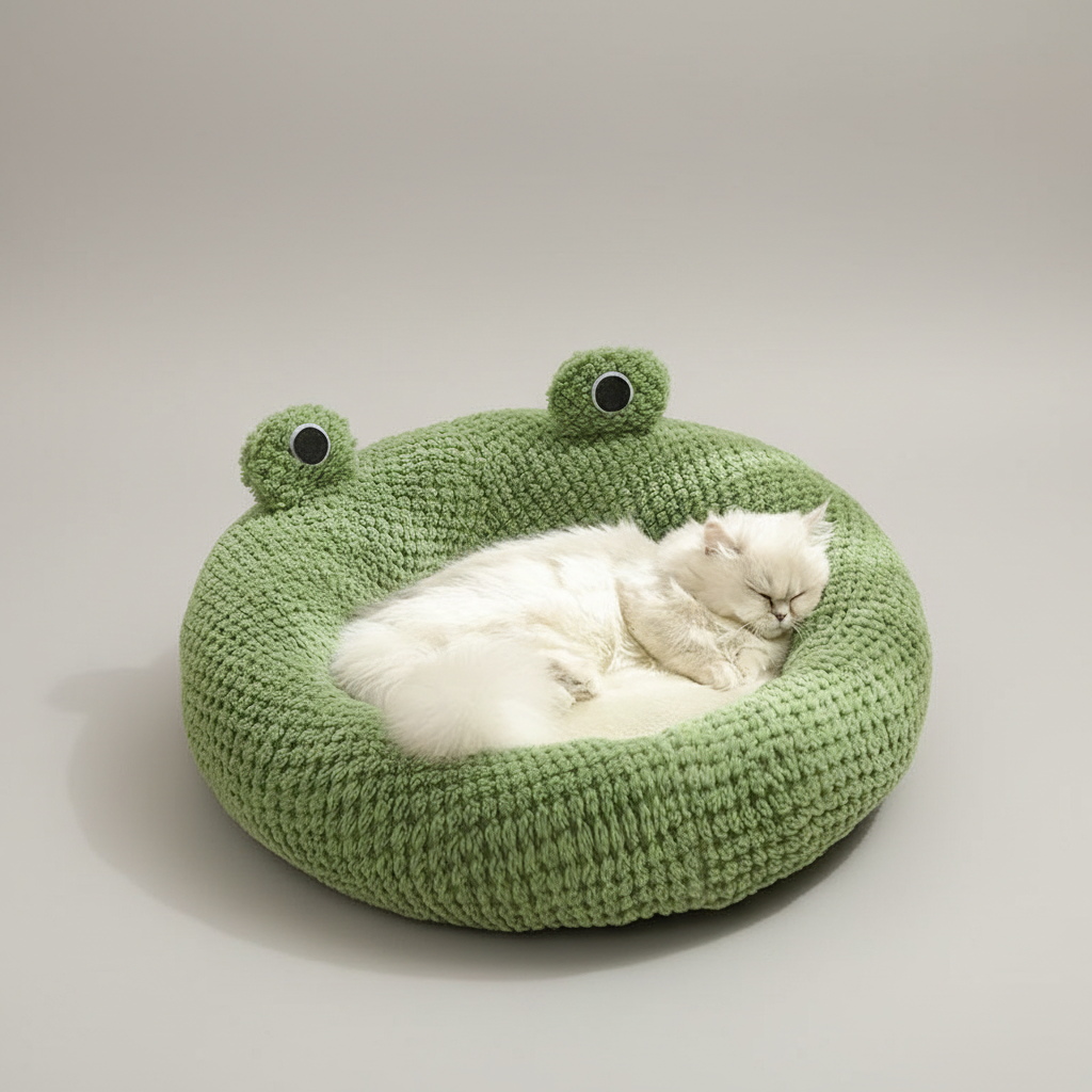 Panier original en forme de grenouille pour animaux