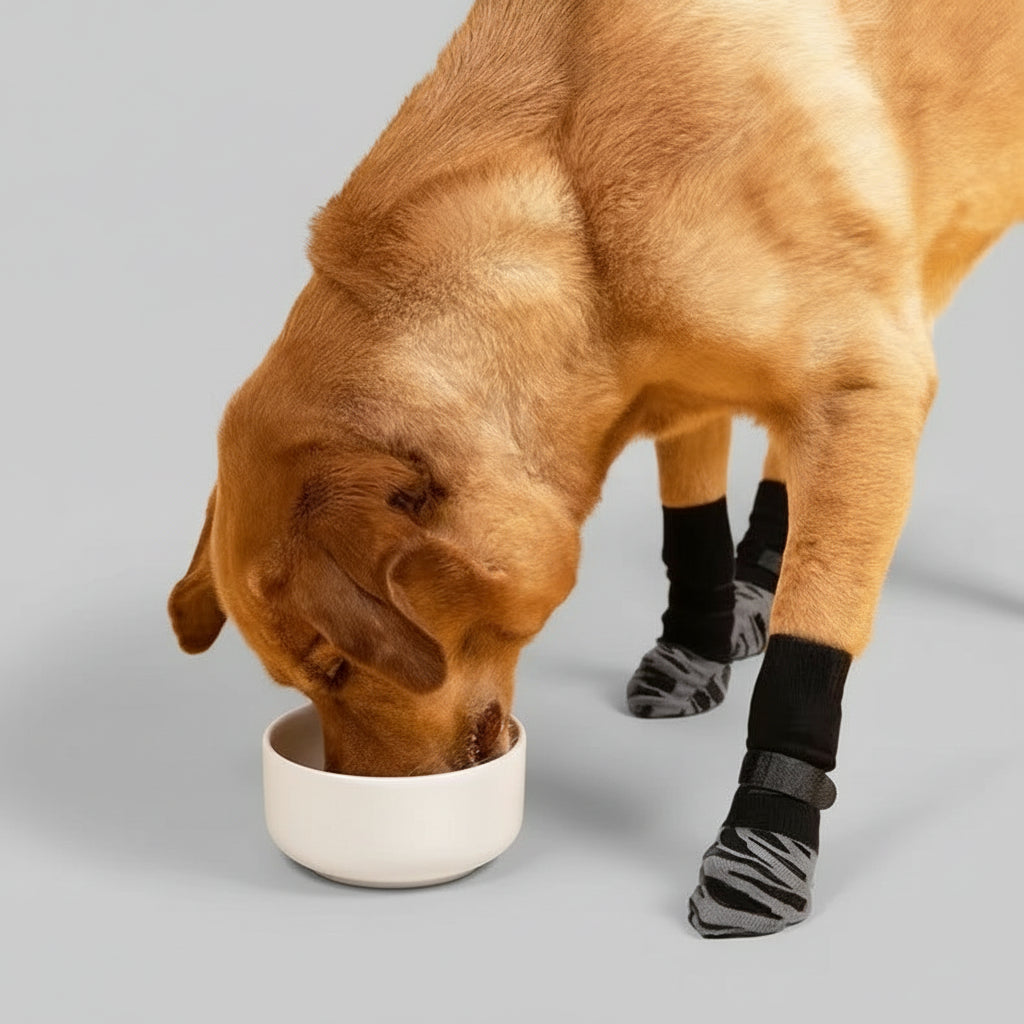 Chaussette pour chien style zèbre 