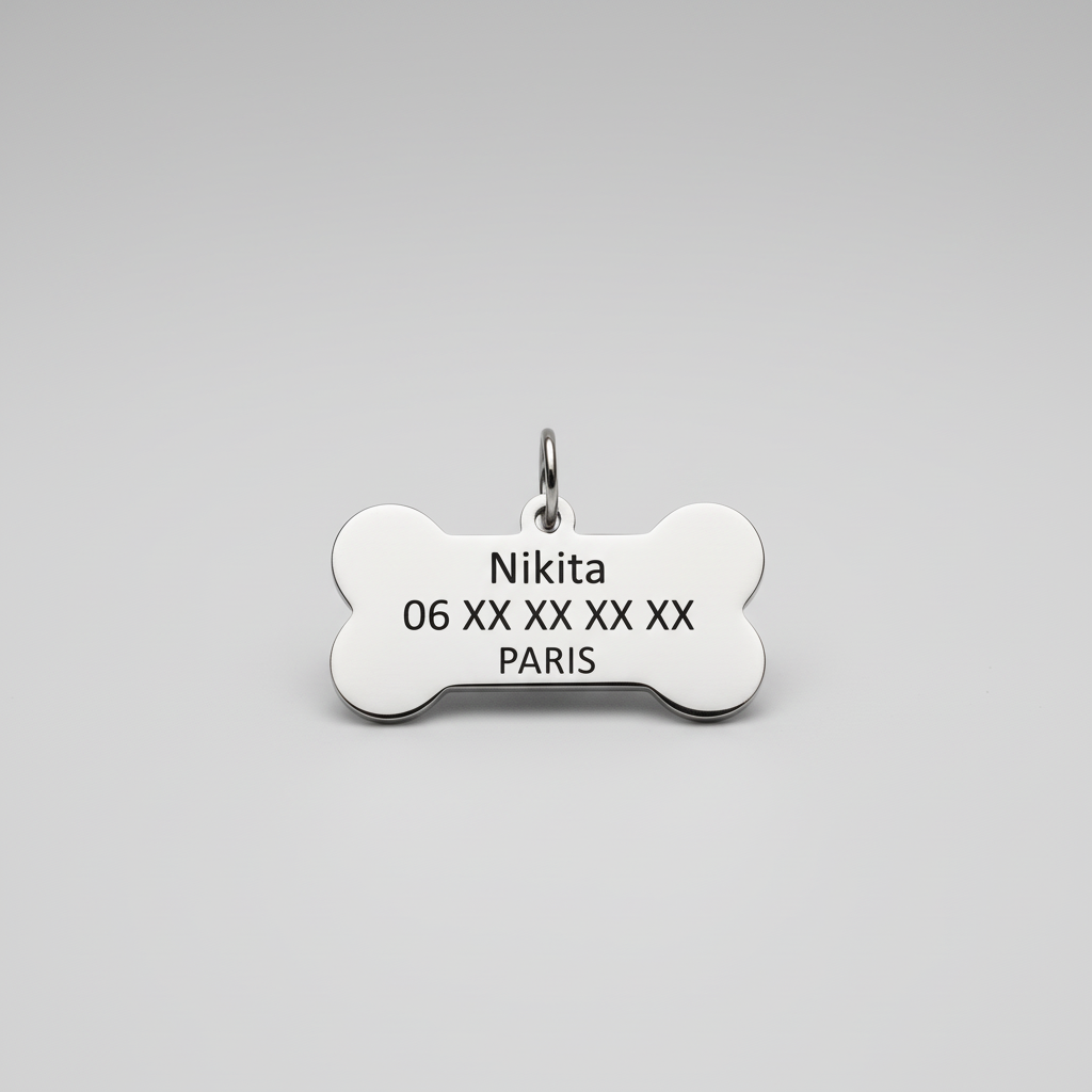 Médaille pour Chien – Pet ID Personnalisable avec Gravure