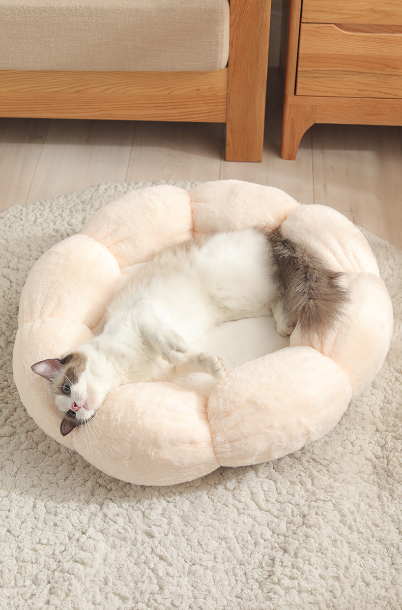 Panier Bloomy pour chien et chat, design doux et cosy