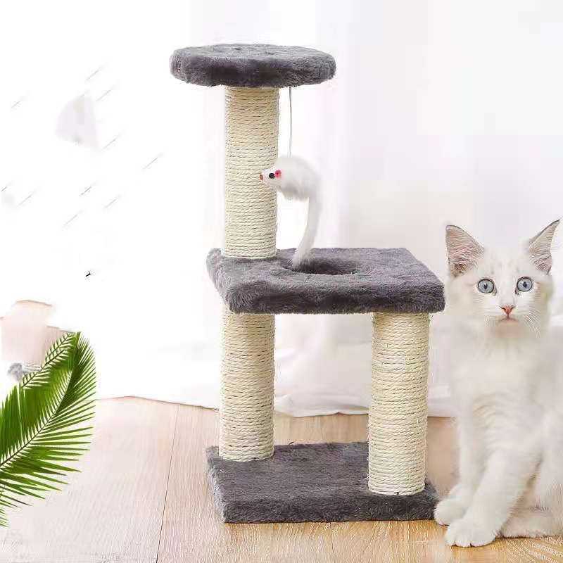 Arbre à chat Altocat avec griffoirs et jouets suspendus, design ludique
