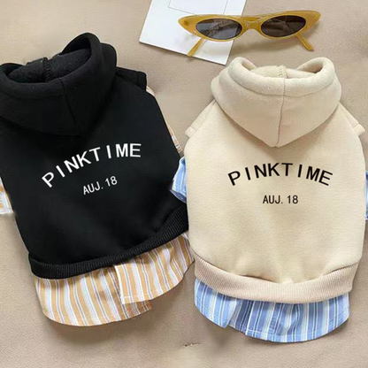 Zoom sur le Sweat Color Time pour chien, motifs colorés et tissu doux
