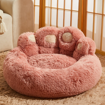 Zoom sur le tissu doux et rembourré du panier Cova