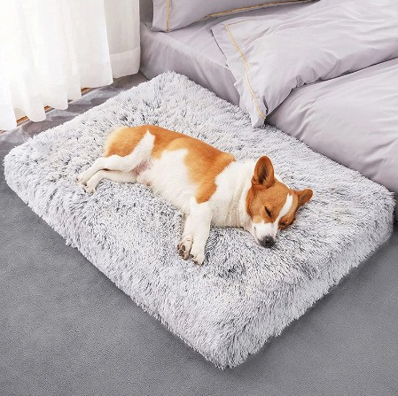 Panier pour chien ou chat, en tissu doux à mémoire de forme