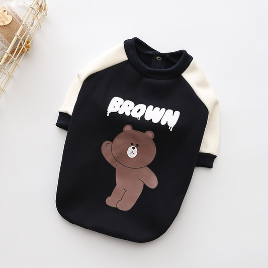 Sweat Brown pour chien, doux et confortable